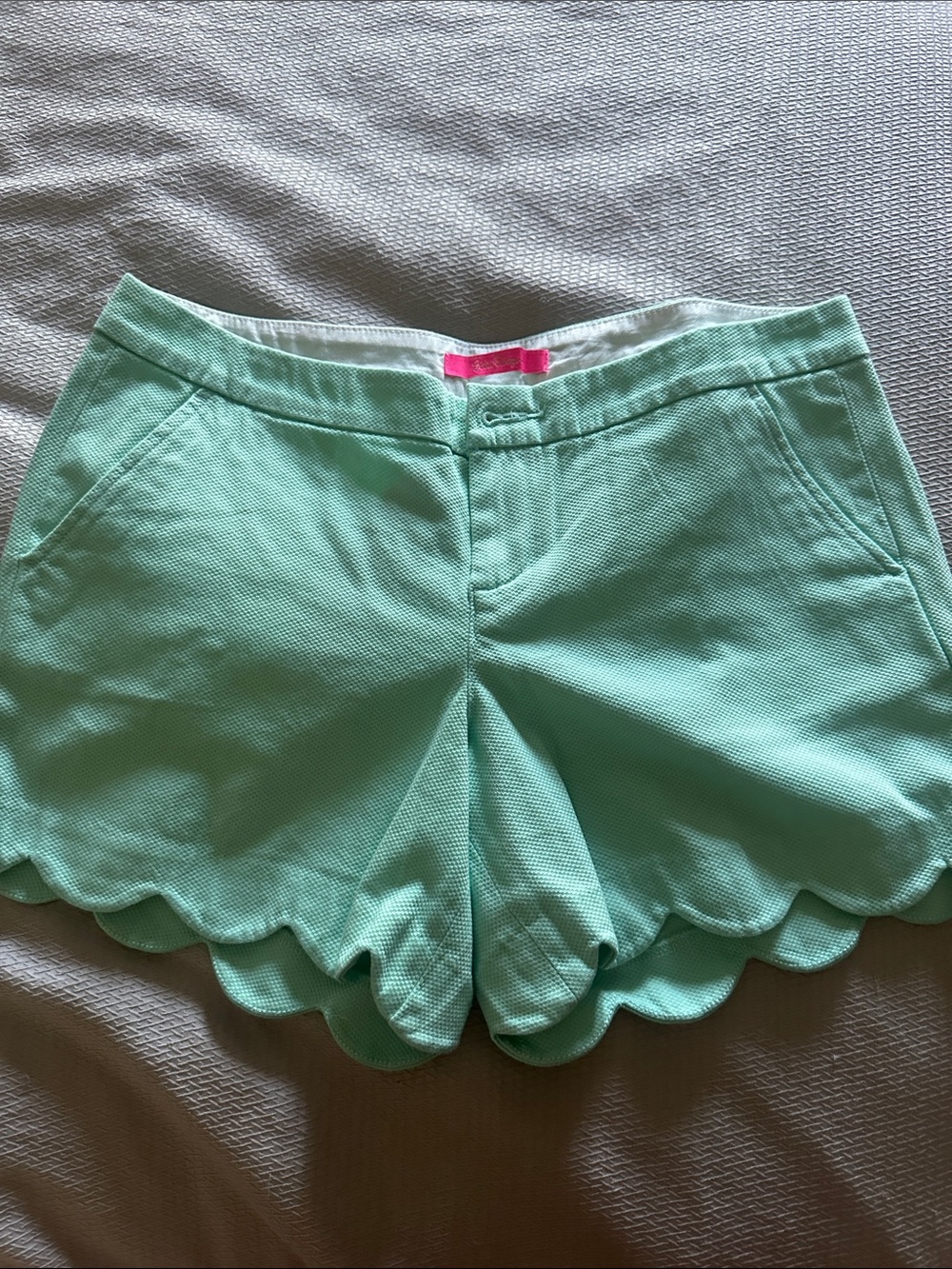 Lilly Pulitzer Scallop Hem Mint Shorts